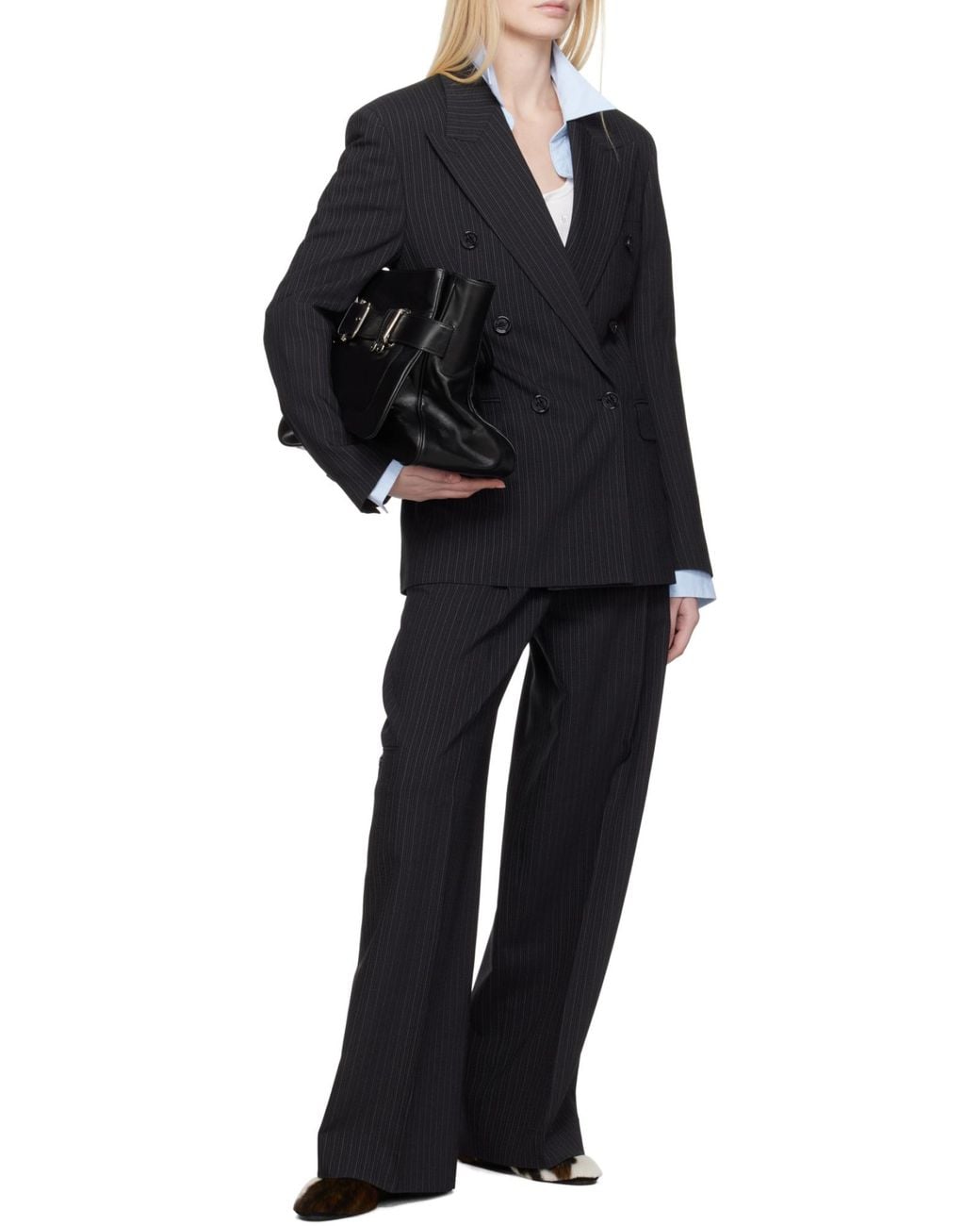Acne Black Double-Breasted Blazer