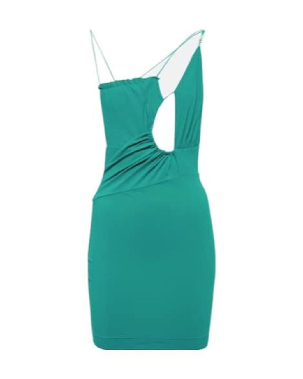 Nensi Dojaka Green Cutout Ruched Minidress
