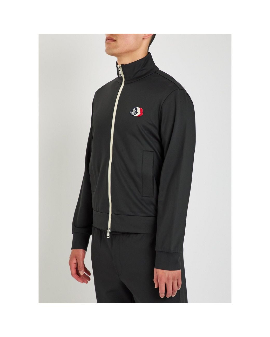 Moncler Black Simple Logo Jacket for men