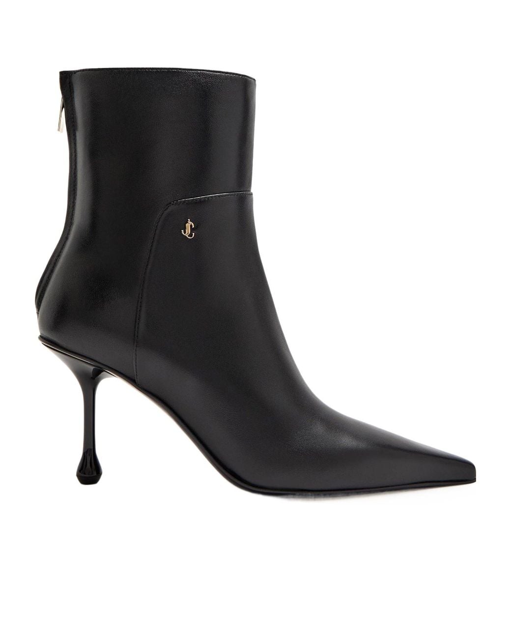 Jimmy Choo Black Leather Heeled Ankle Boots