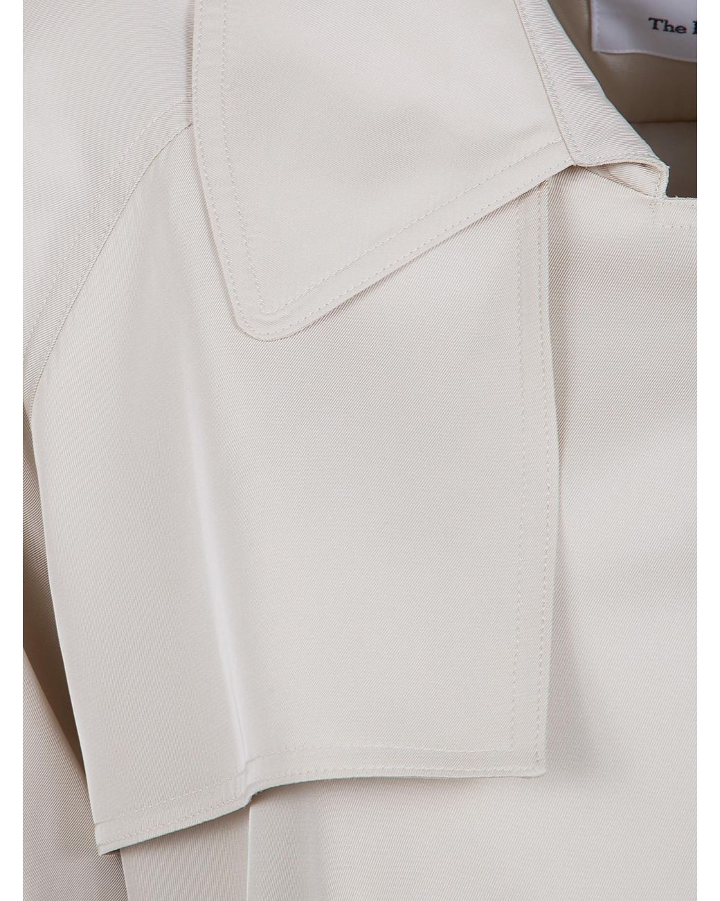 Frankie Shop Gray Double-Breasted Belted Coat