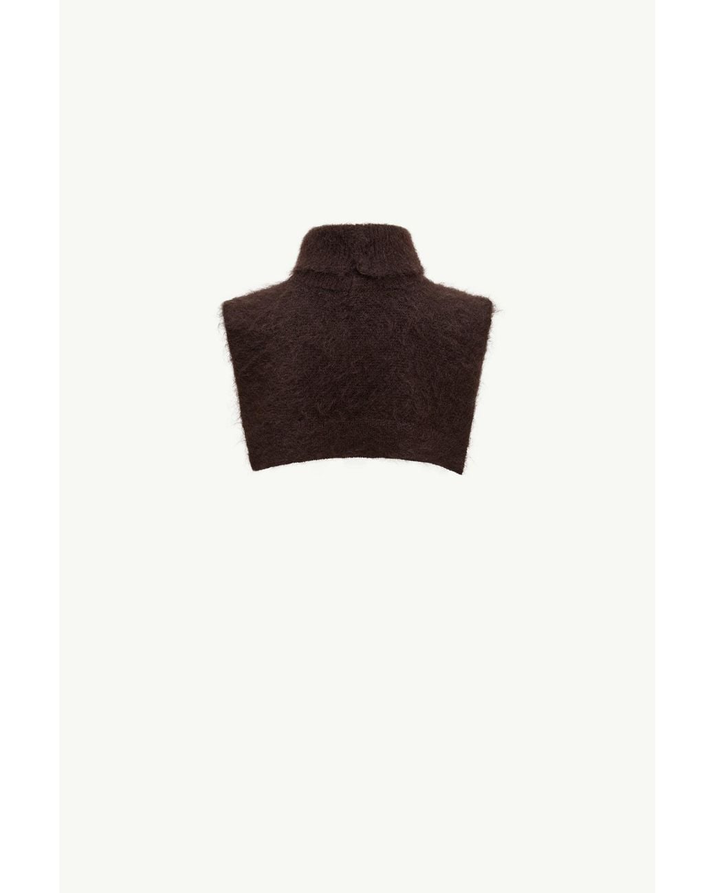 Moncler Brown Mohair Wool Blend Bib
