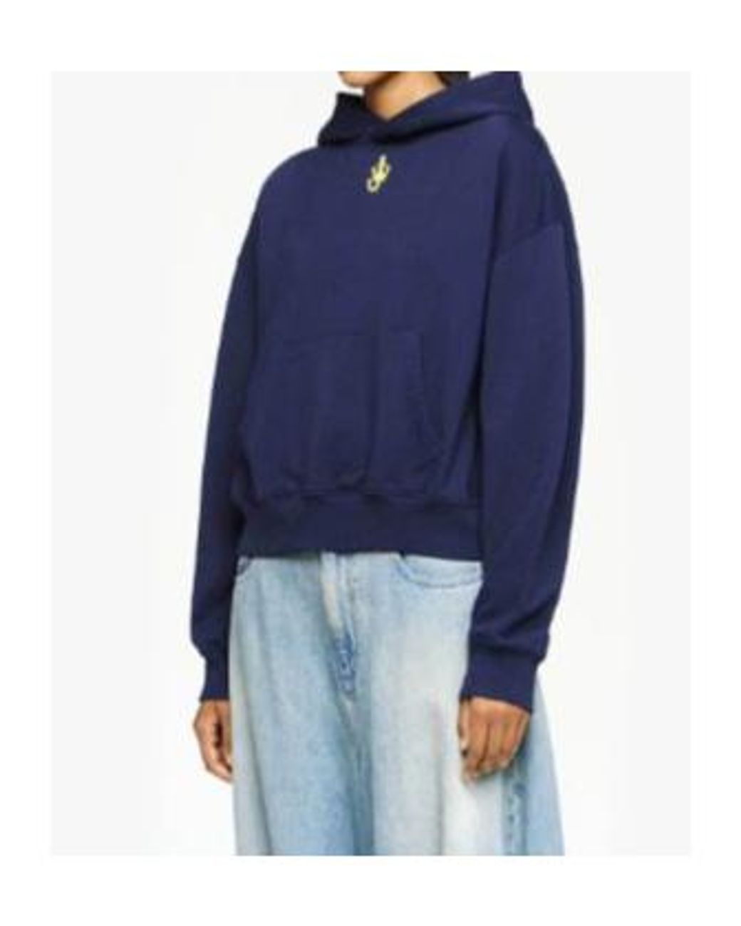 J.W. Anderson Blue Anchor-Embroidered Hoodie