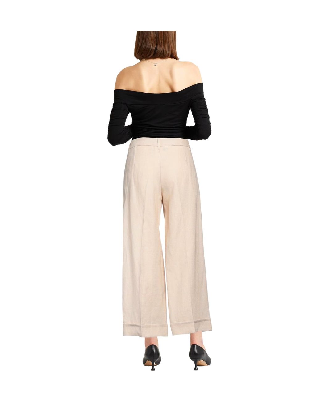 Max Mara Natural Straight-Leg Casual Pants