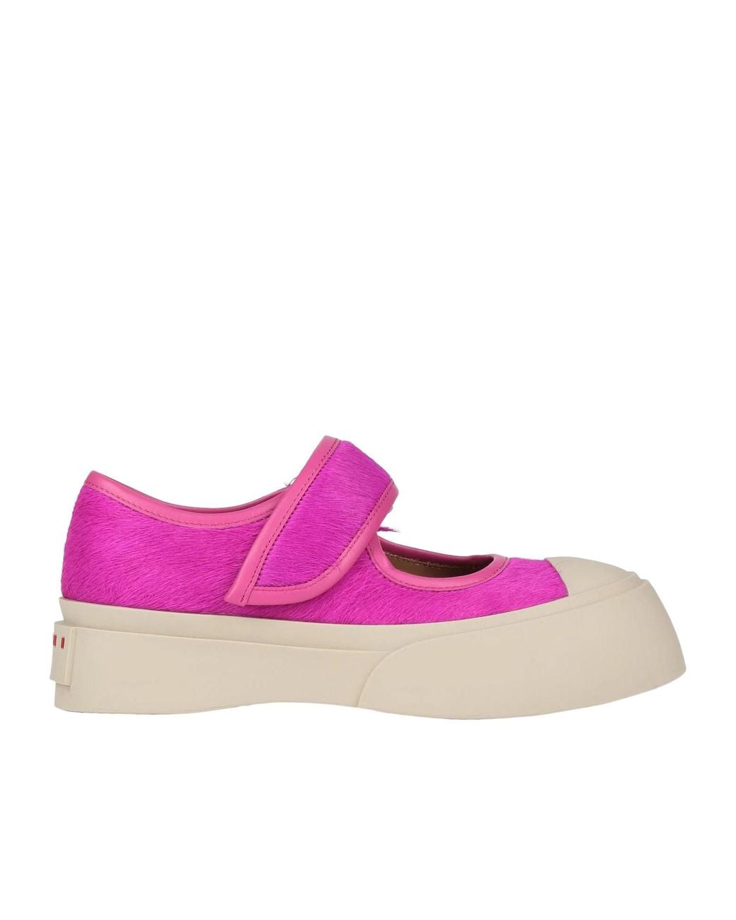 Marni Pink Ballet Flats Leather, Rubber