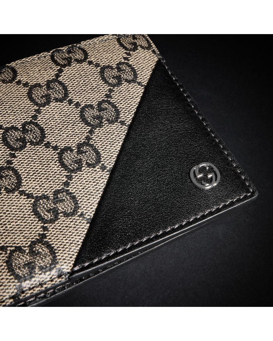 Gucci Gray Bi-Fold Wallet With Interlocking G for men