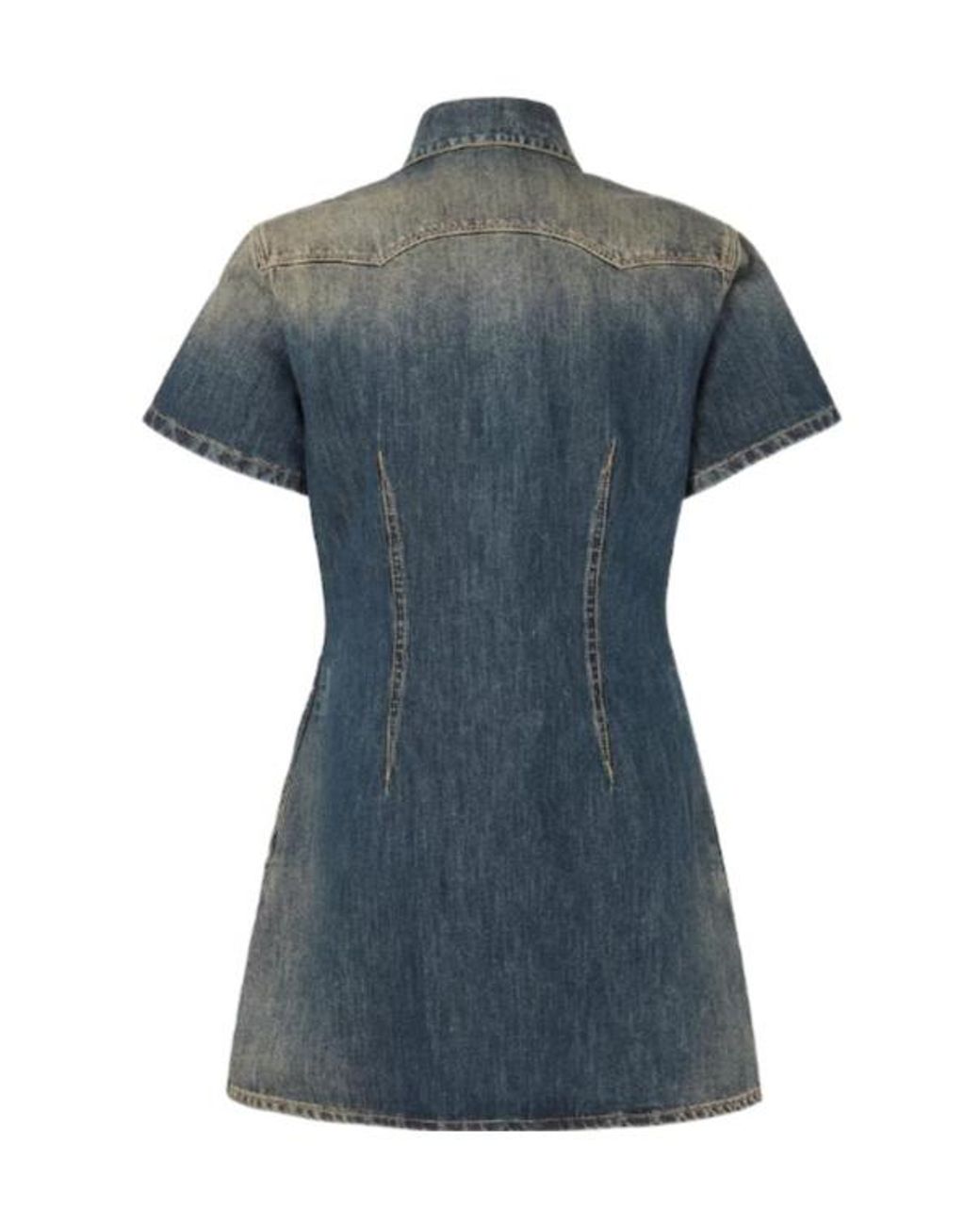 Fendi Blue Washed Denim Short Dress