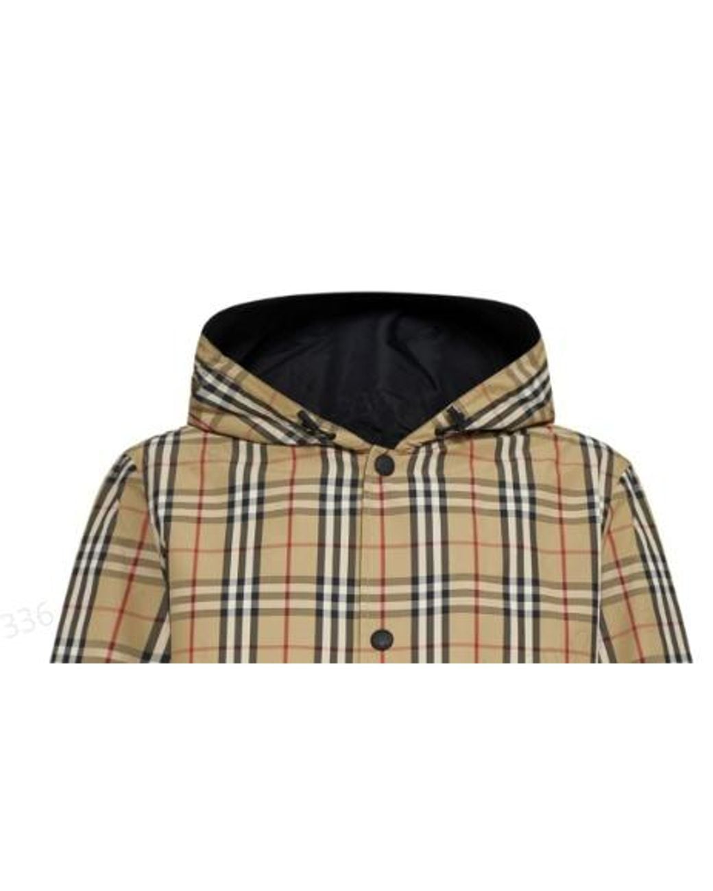 Burberry Multicolor Checked Reversible Hooded Jacket for men