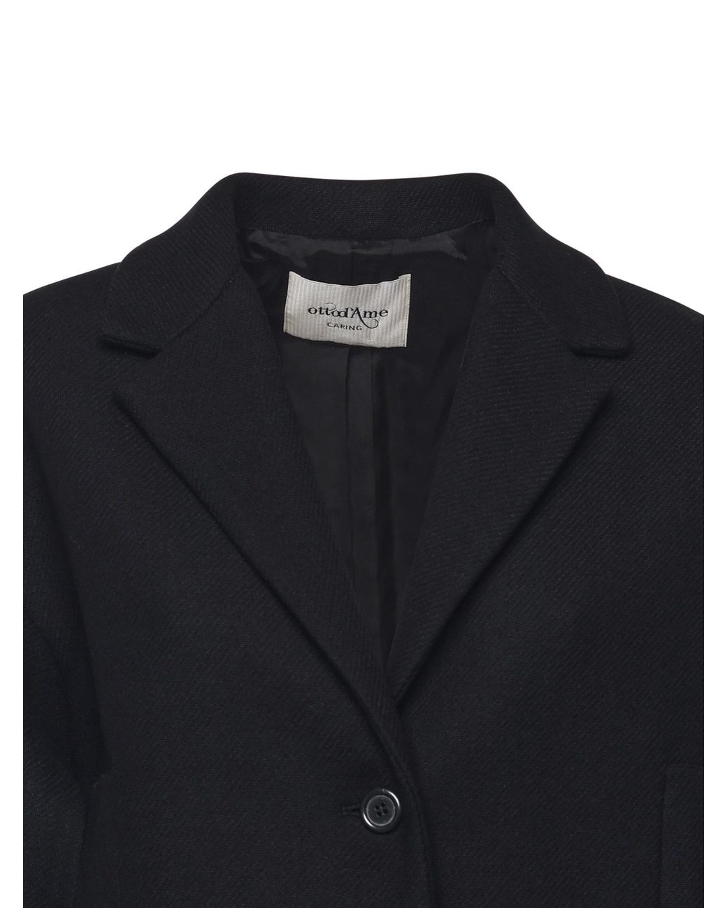 Ottod'Ame Black Ottod'Ame Oversized Lapel Coat