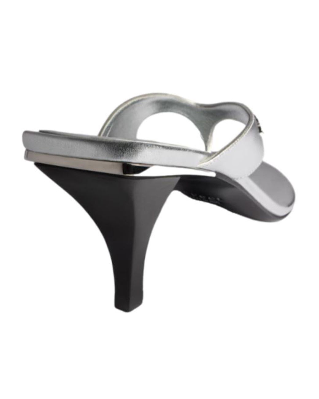 Gucci White Thong Logo Heeled Sandals