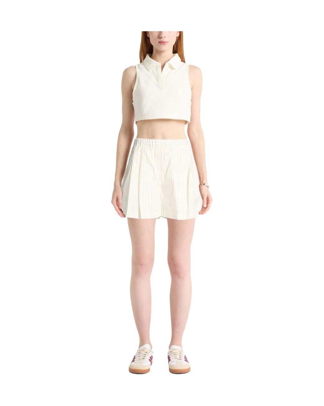 Marni White Striped Shorts