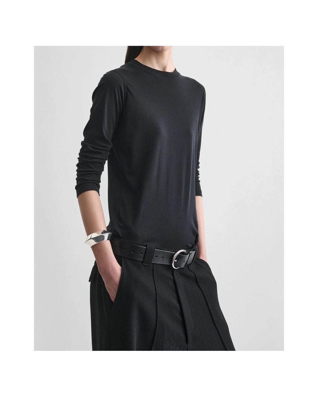 Phoebe Philo Black Crew Neck T-Shirt
