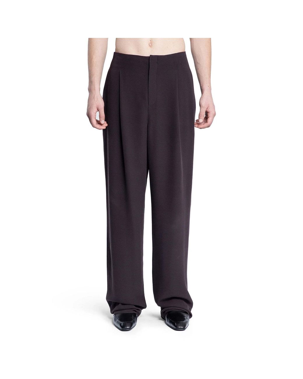 Saint Laurent Blue Pleated Casual Pants for men