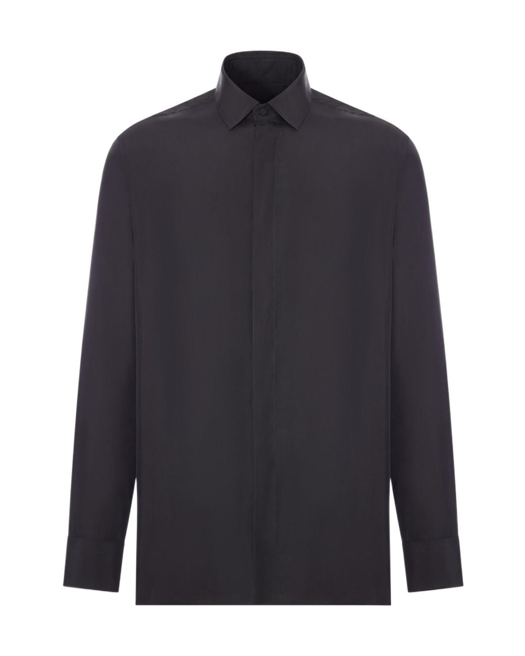 Tom Ford Blue Habotei Concealed-Placket Silk Shirt for men