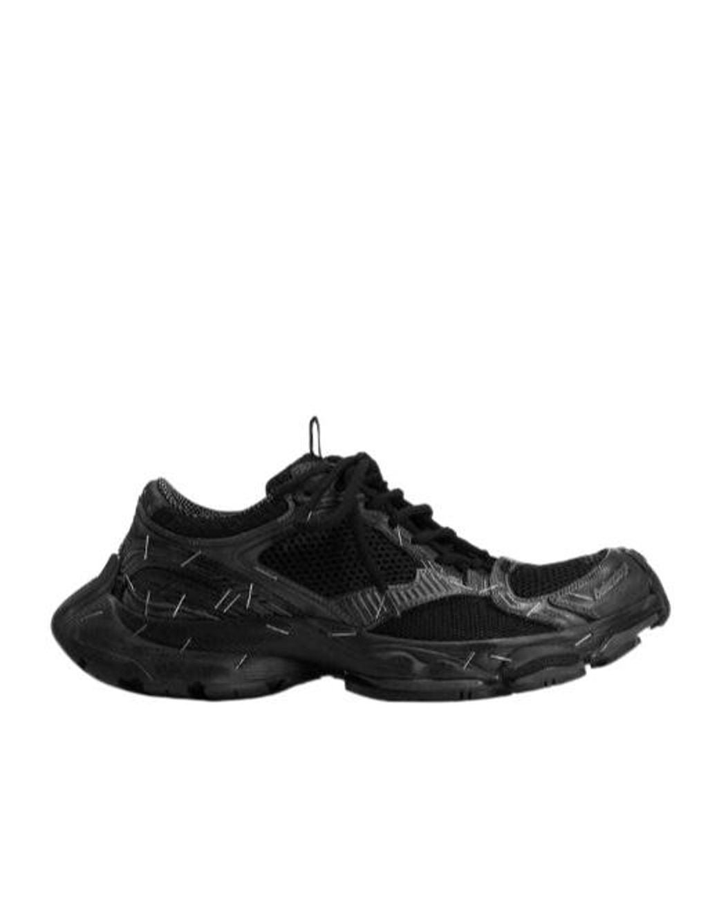 Balenciaga Black Stapler Lace-Up Sneakers for men