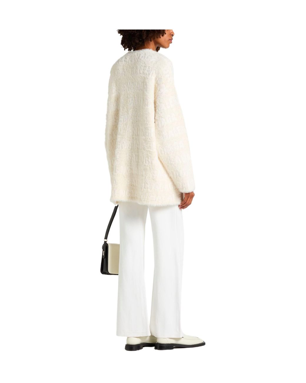 Balenciaga Natural Lightweight Knitted Long-Sleeve Coat