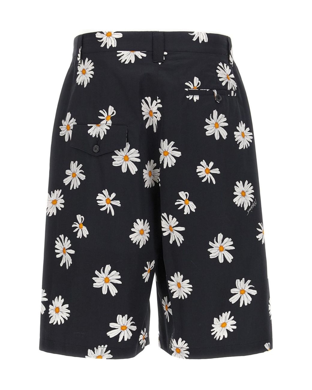 Moschino Blue Floral Printed Knee-Length Shorts for men