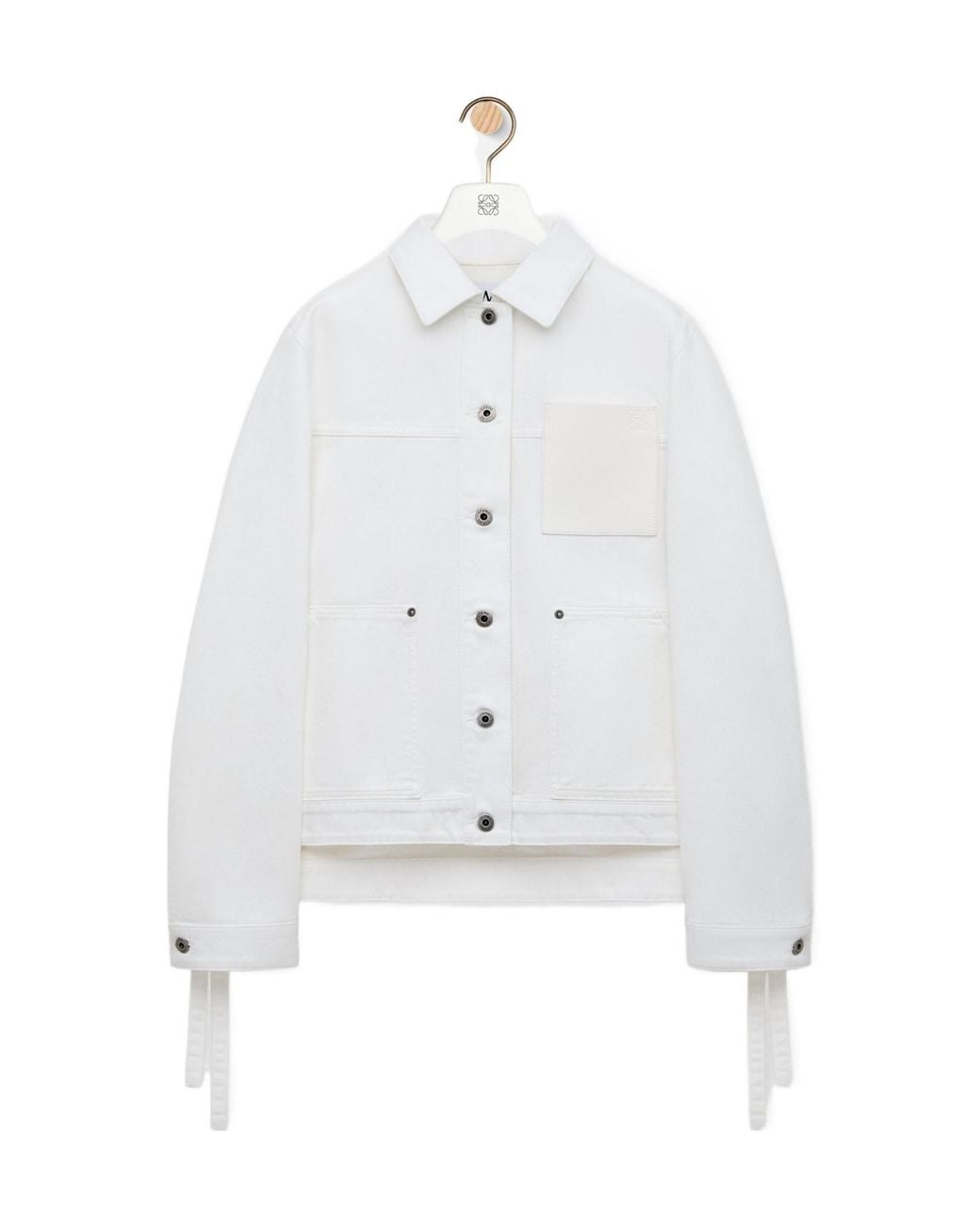 Loewe White Side-Slit Denim Jacket