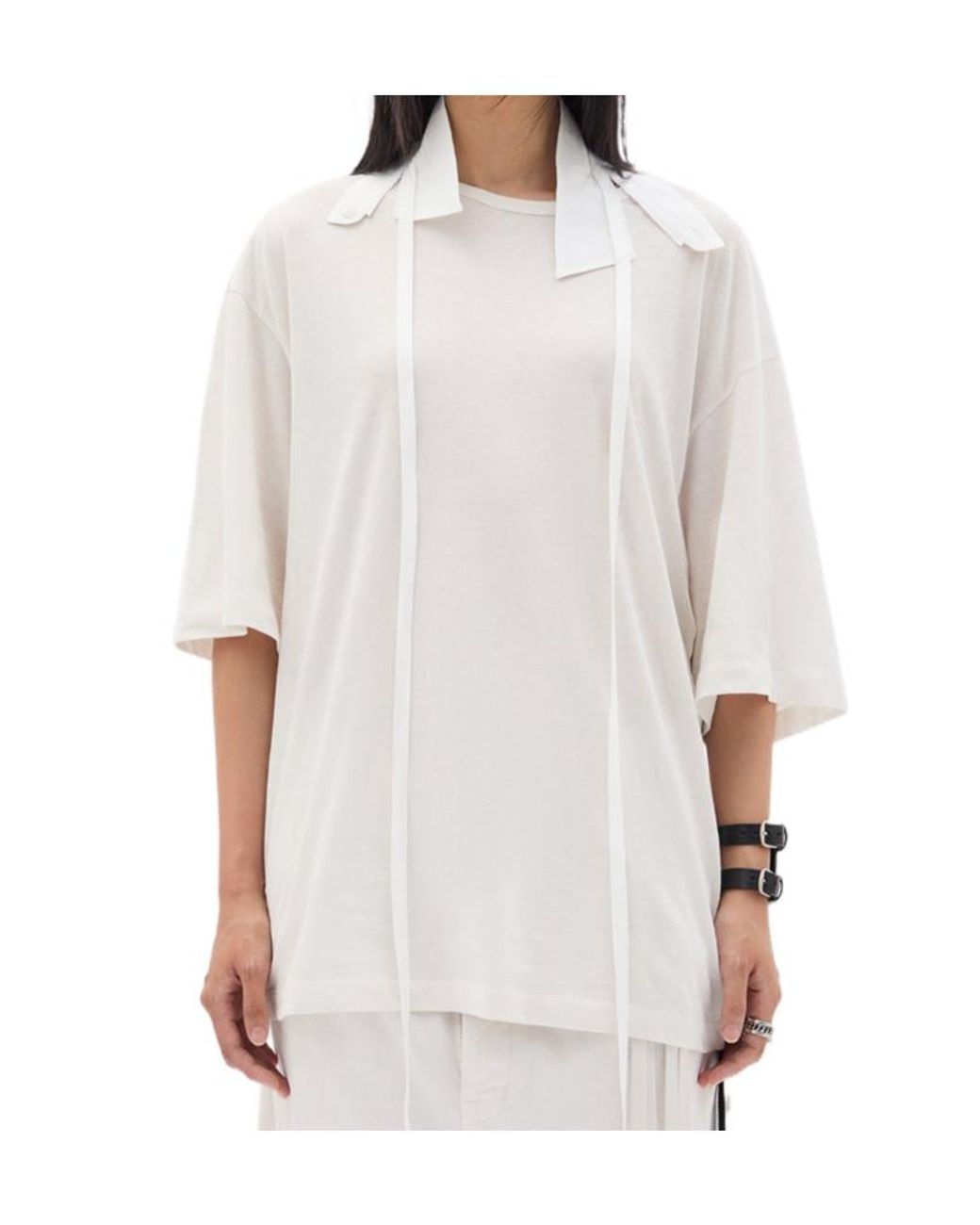Ann Demeulemeester White Agapi Jersey T-Shirt