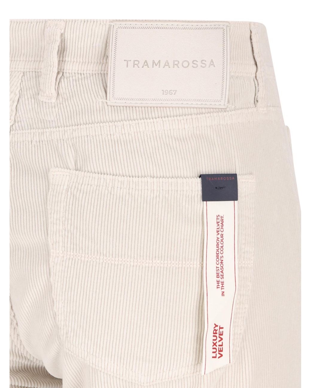 Tramarossa White Michelangelo Corduroy Pants for men