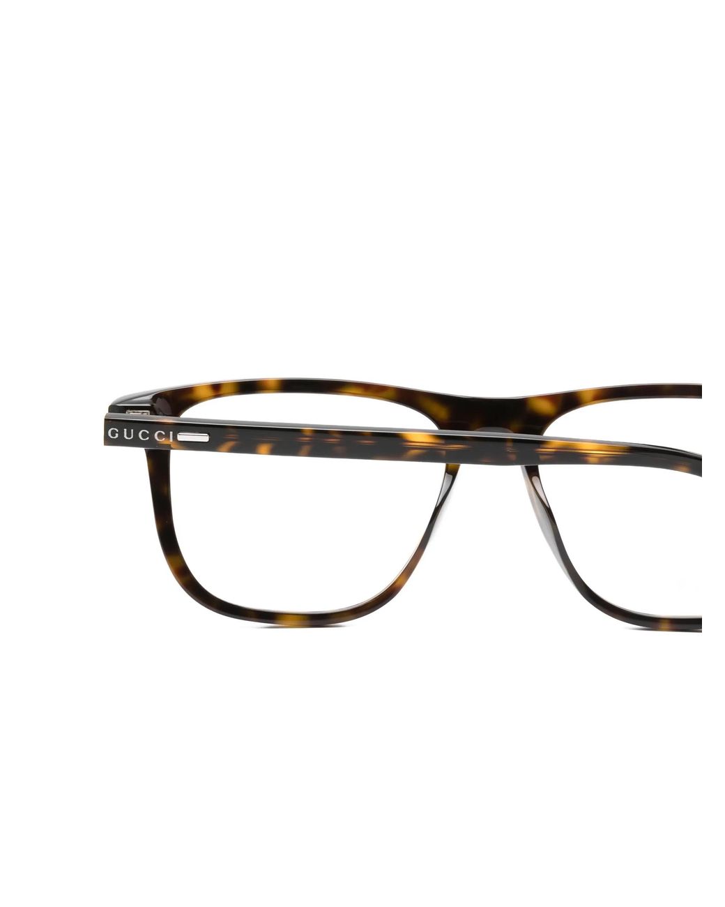 Gucci White Eyewear Square Frame Glasses for men