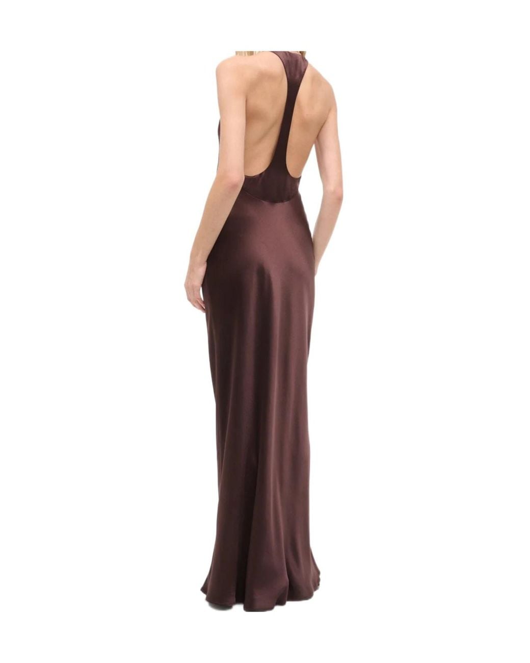 Staud Brown Juanita Open-Back Maxi Dress