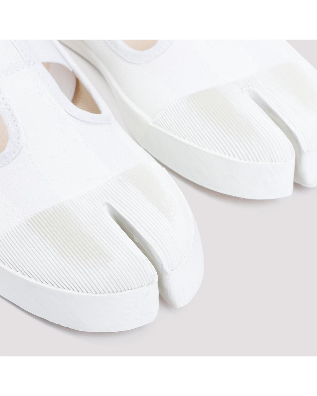 Maison Margiela White On The Deck Tabi Mary Jane Bianchetto