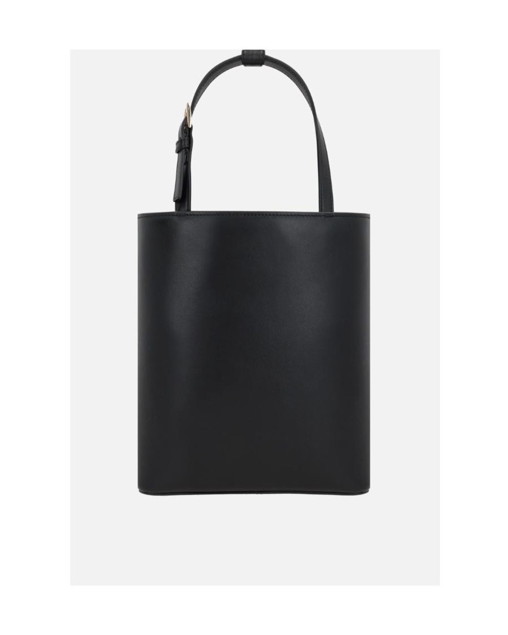 Prada Black Triangle Logo-Appliqu Tote Bag