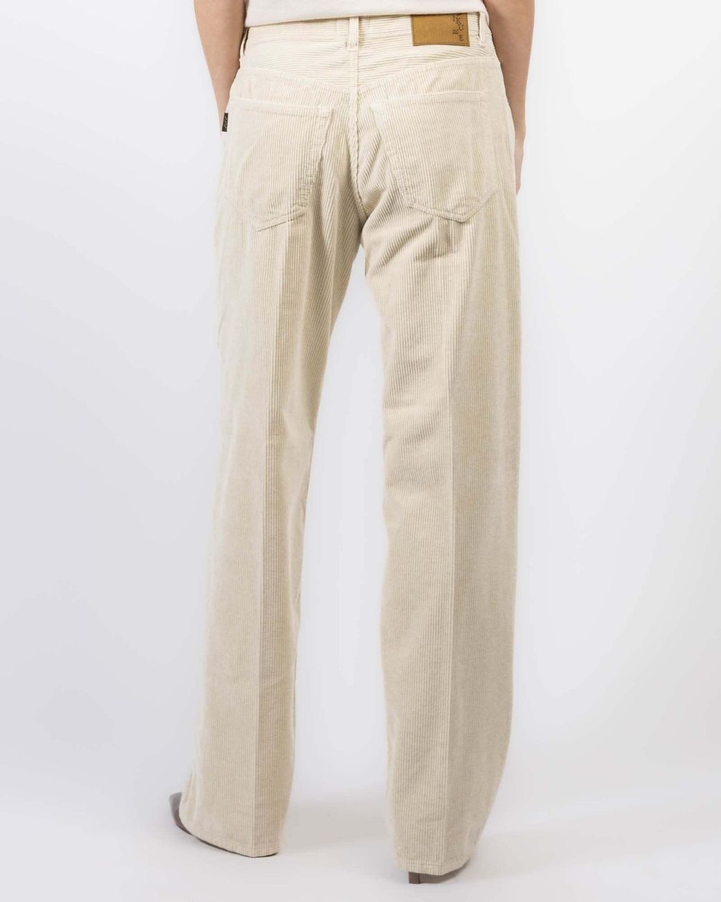 Haikure Natural Corduroy Wide-Leg Pants
