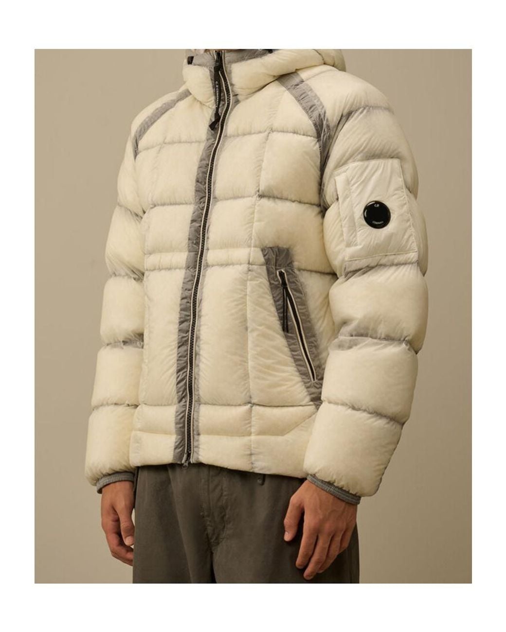 C P Company Natural Dd-Shell Hooded Jacket for men