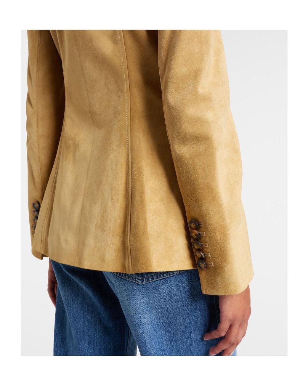Veronica Beard Natural Orrin Suede Jacket