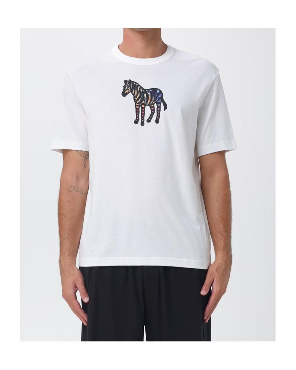 Paul Smith White Ps Paul Smith Print T-Shirt for men