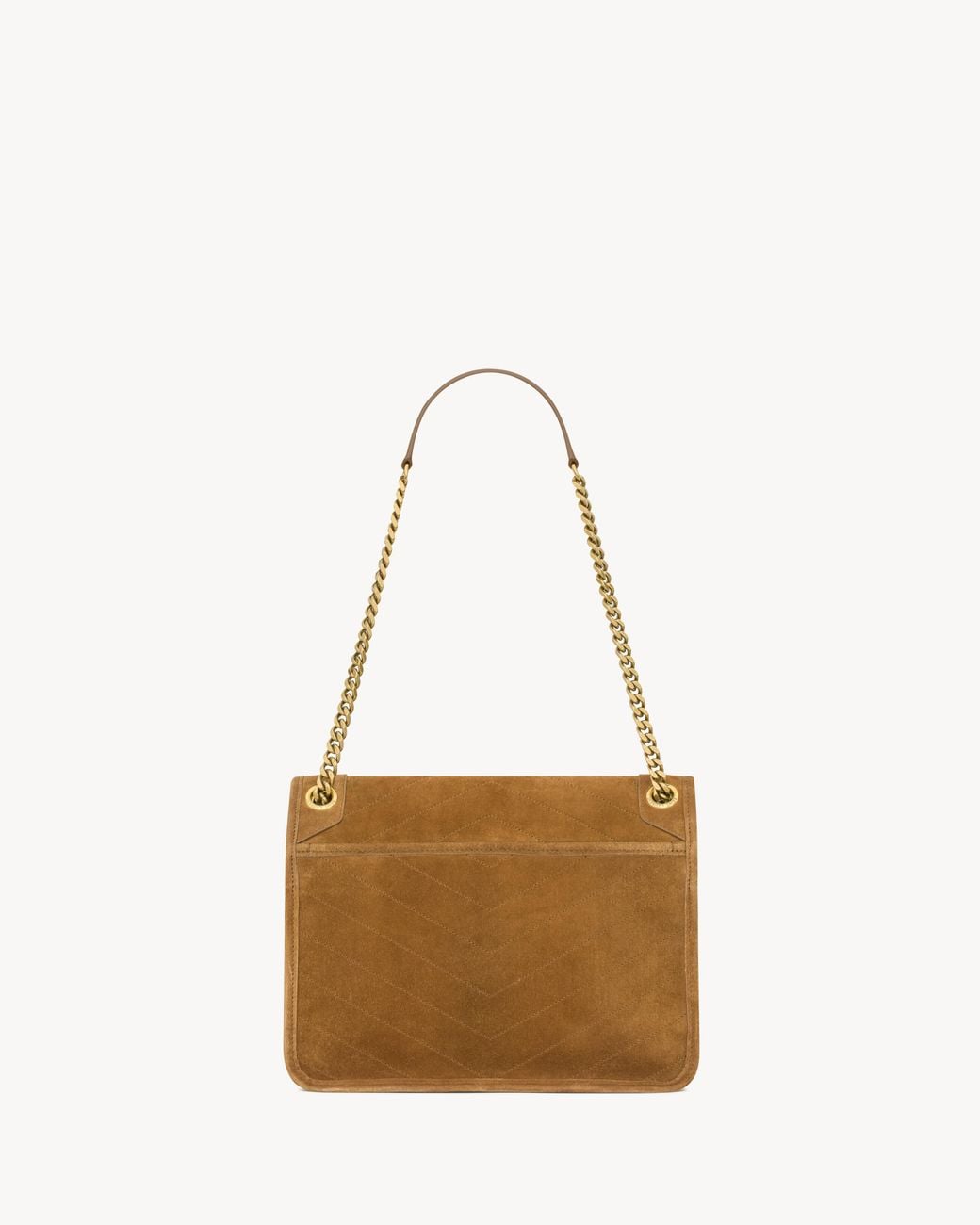 Saint Laurent Brown Monogram Quilted Shoulder Bag