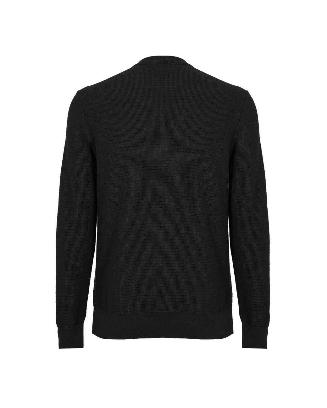 Boss Blue Anion Cotton Cashmere Long Sleeve Crew Neck Jumper for men