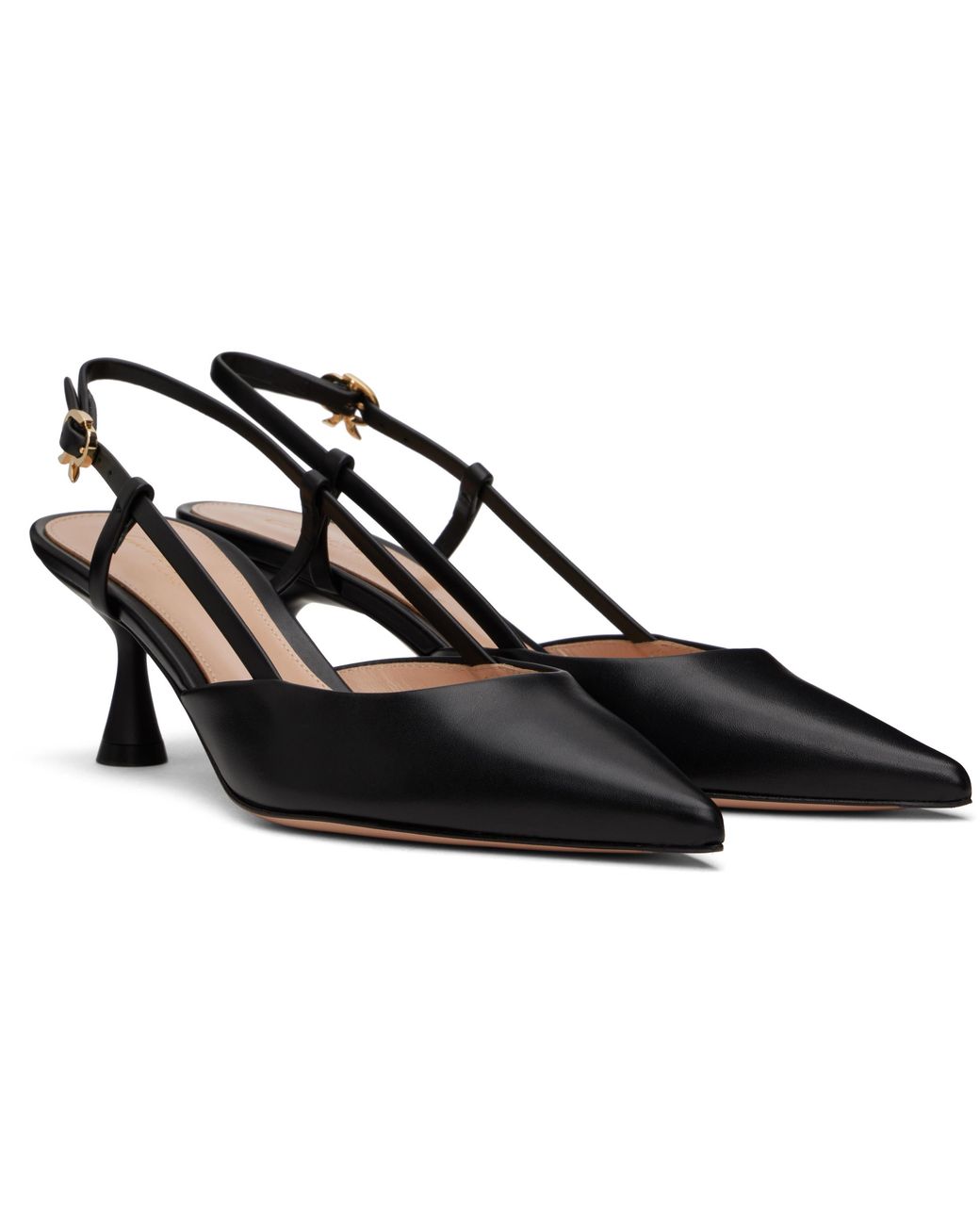 Gianvito Rossi Black Open-Toe High-Heeled Sandals