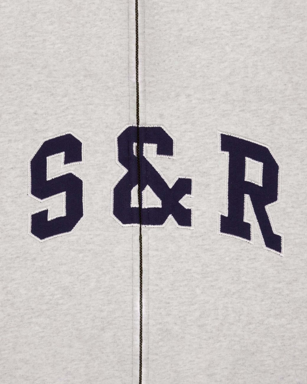 Sporty & Rich White Sr Ivy Zip Hoodie for men