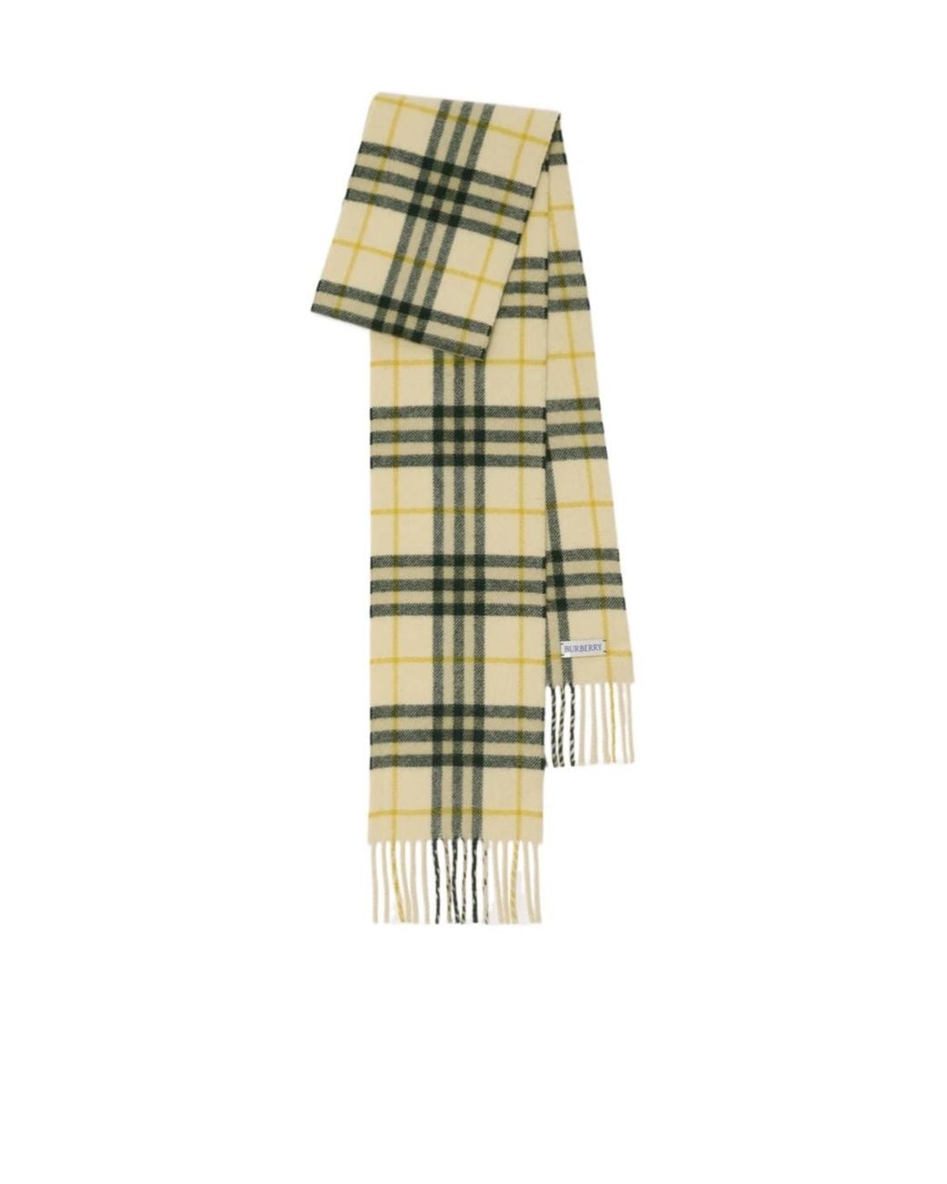 Burberry Metallic Checked Fringe Detailed Scarf for men