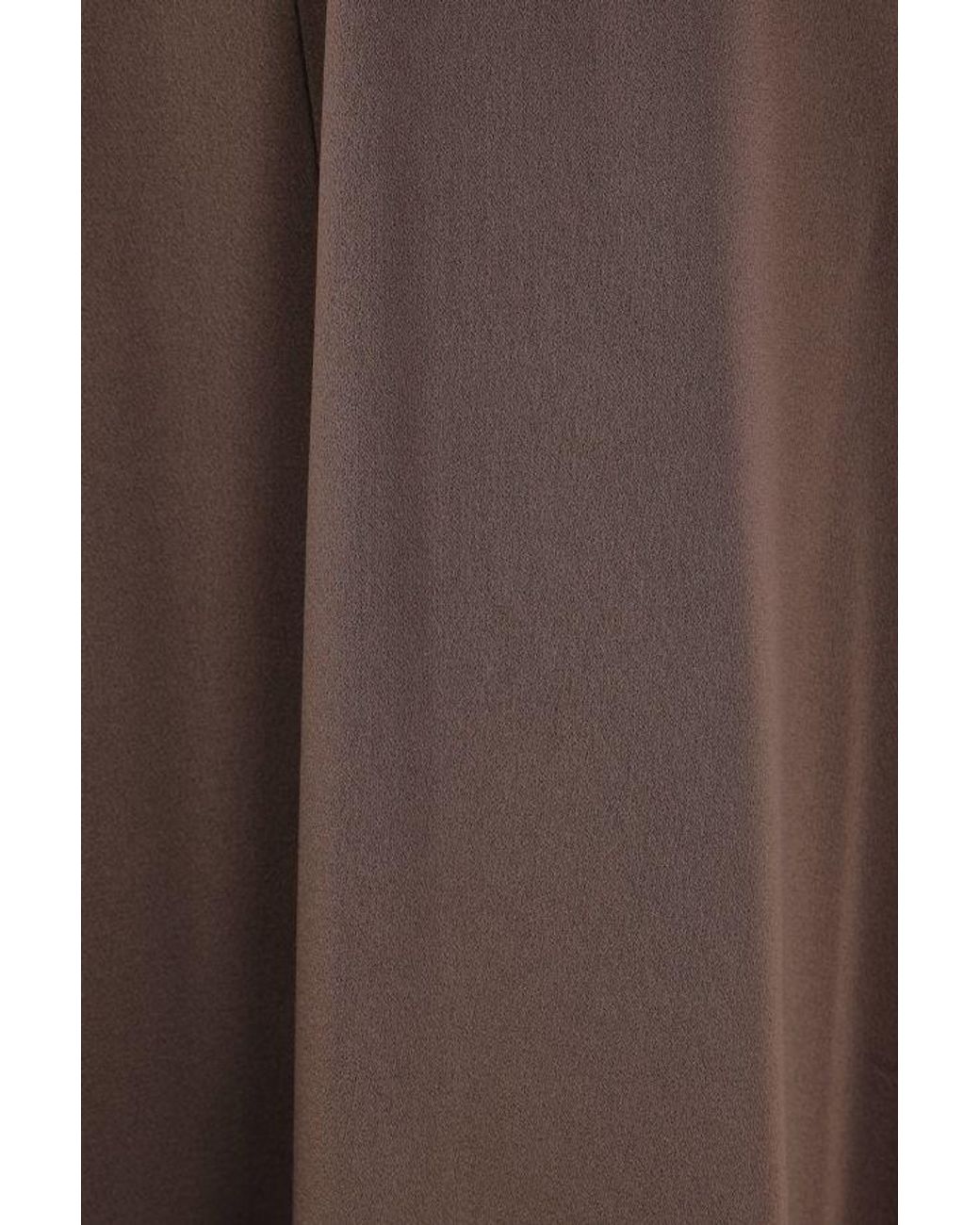 Brunello Cucinelli Brown Pleated Flared Skirt