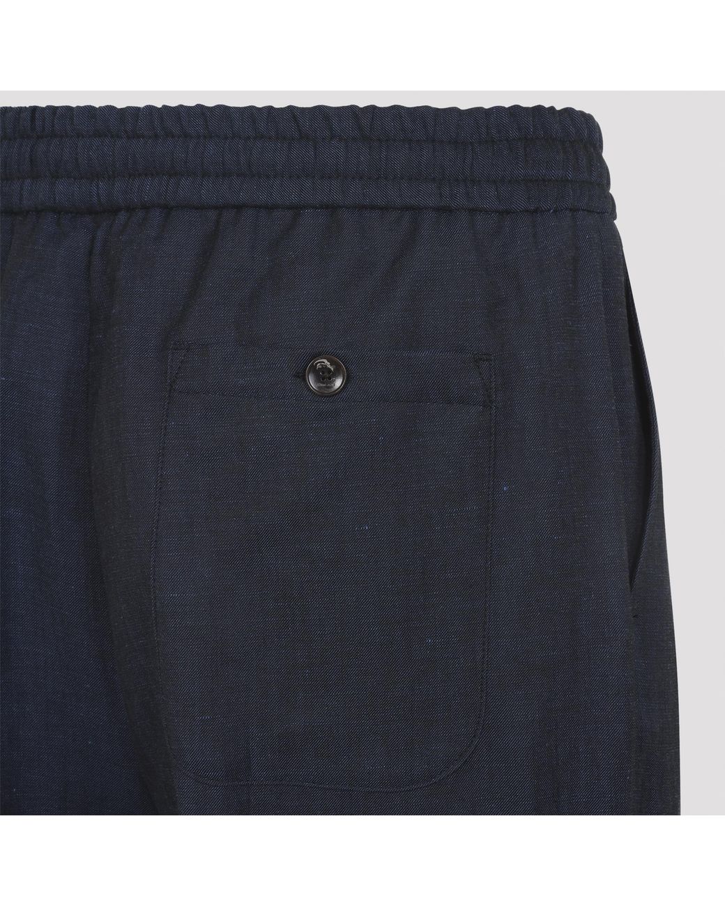 Etro Blue Drawstring Tapered Leg Trousers for men