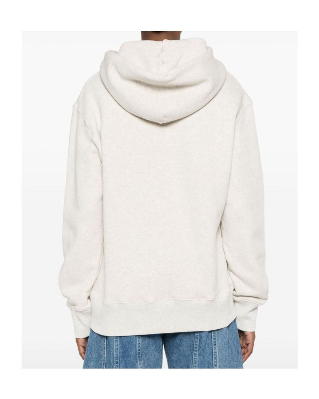 Autry White Logo-Embroidered Drawstring Hoodie