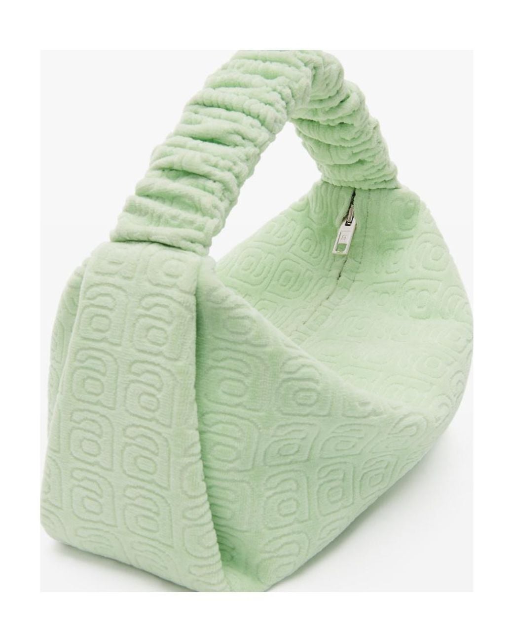 Alexander Wang Green Embossed-Logo Tote Bag