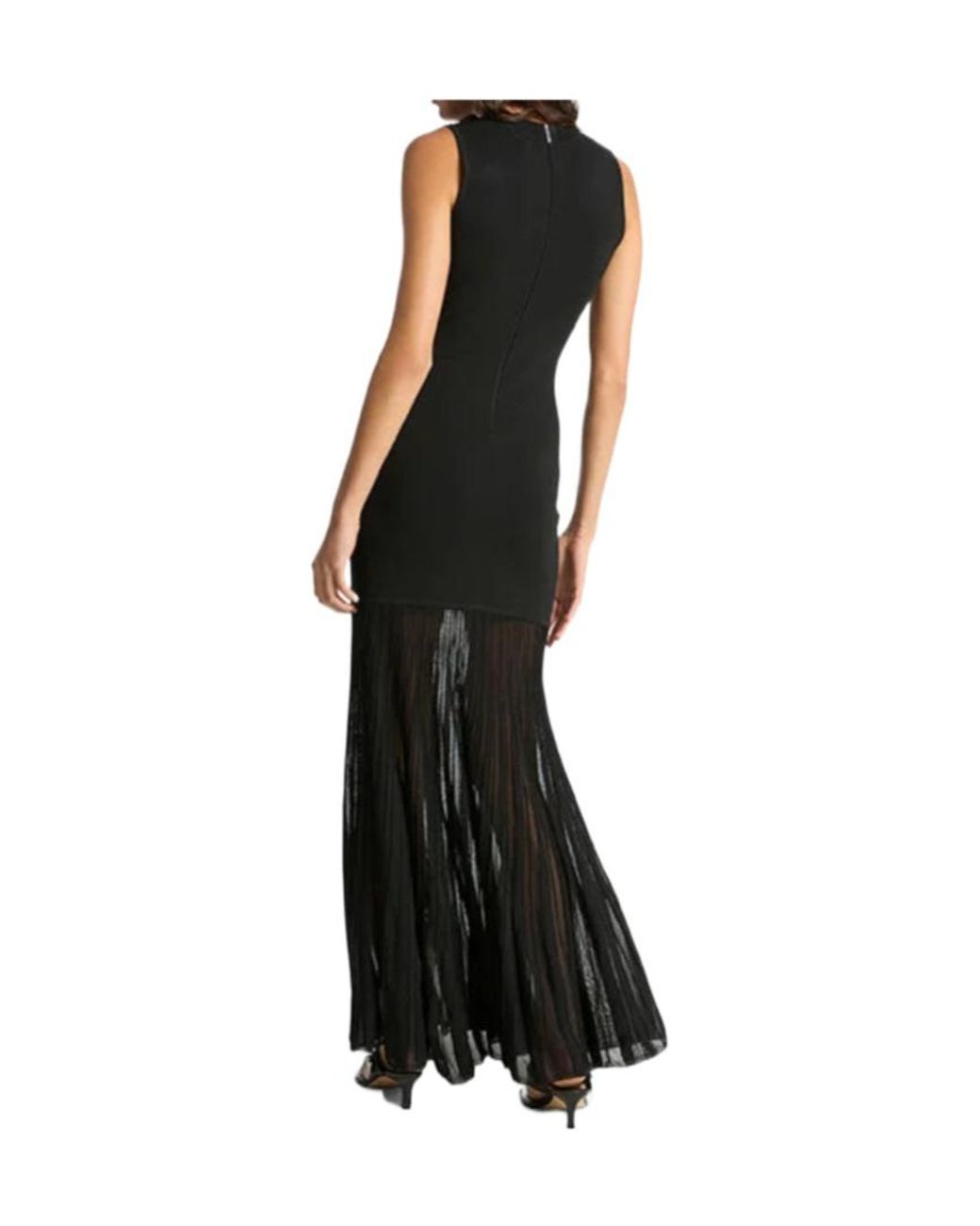 Michael Kors Black Michael Sleeveless Pleated-Hem Dress