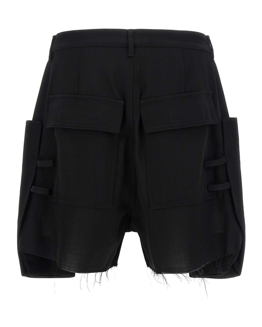 Rick Owens Black 'Stefan Cargo' Bermuda Shorts for men