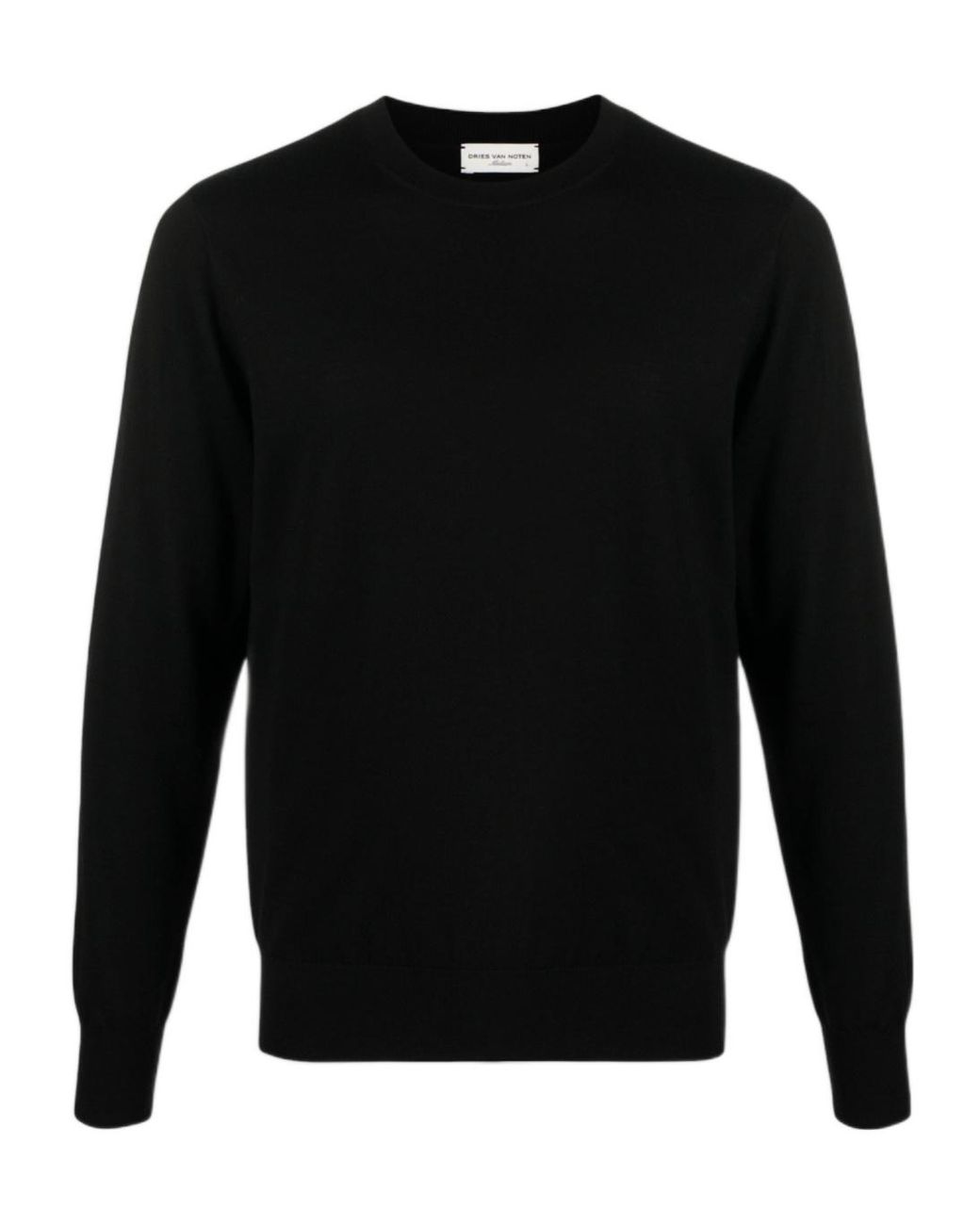 Dries Van Noten Black Round Neck Sweater for men