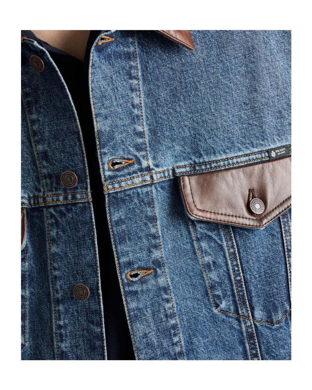 Prada Blue Denim Jacket for men