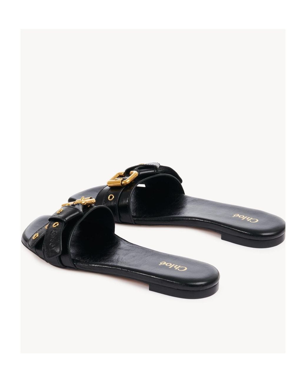Chloé White Chloé Mae Knot-Detailed Slides