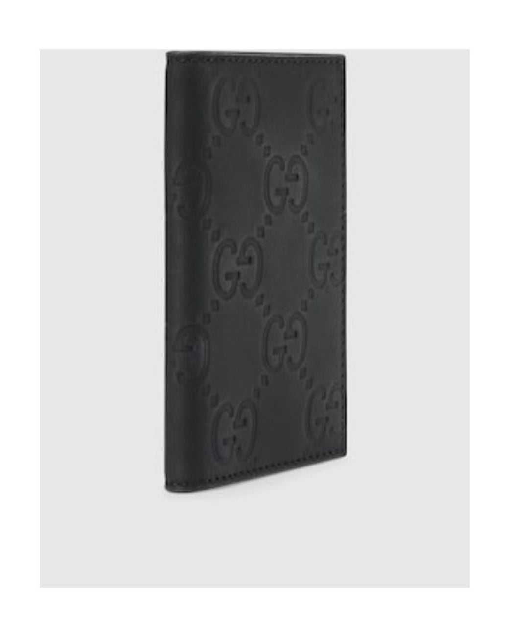 Gucci Black Gg Embossed Long Card Holder for men