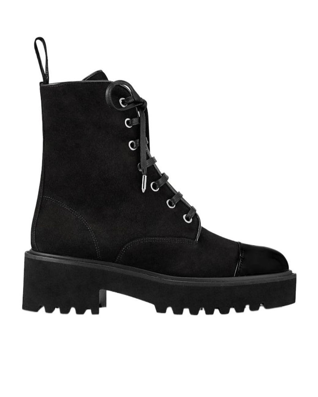 Aquazzura Black Desert Lace-Up Suede Boots