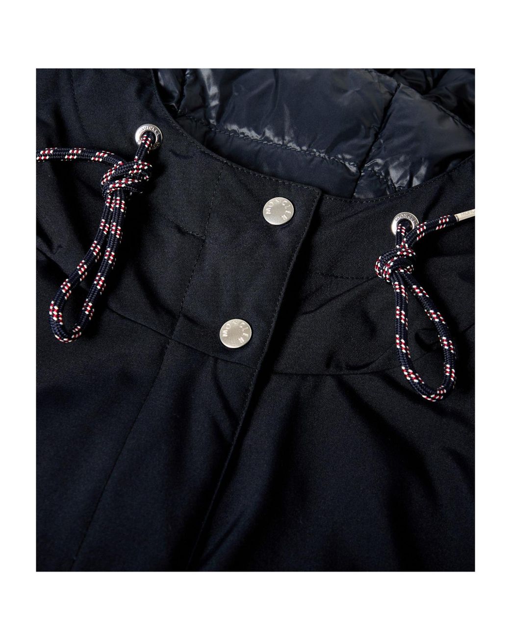 Moncler Blue Cropped Hooded Jacket