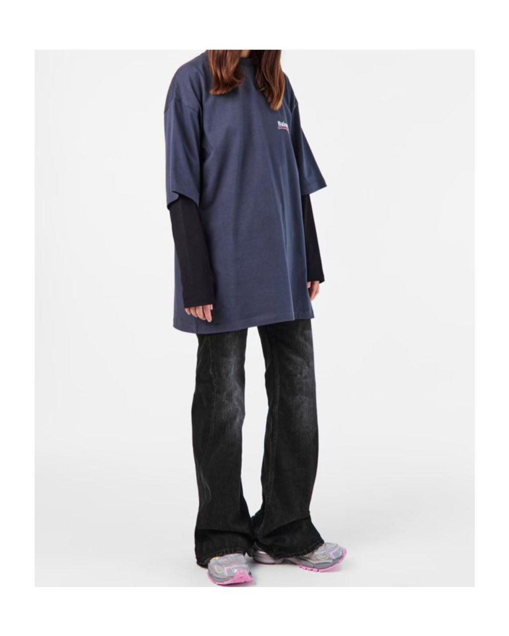 Balenciaga Gray Wide Leg Trousers